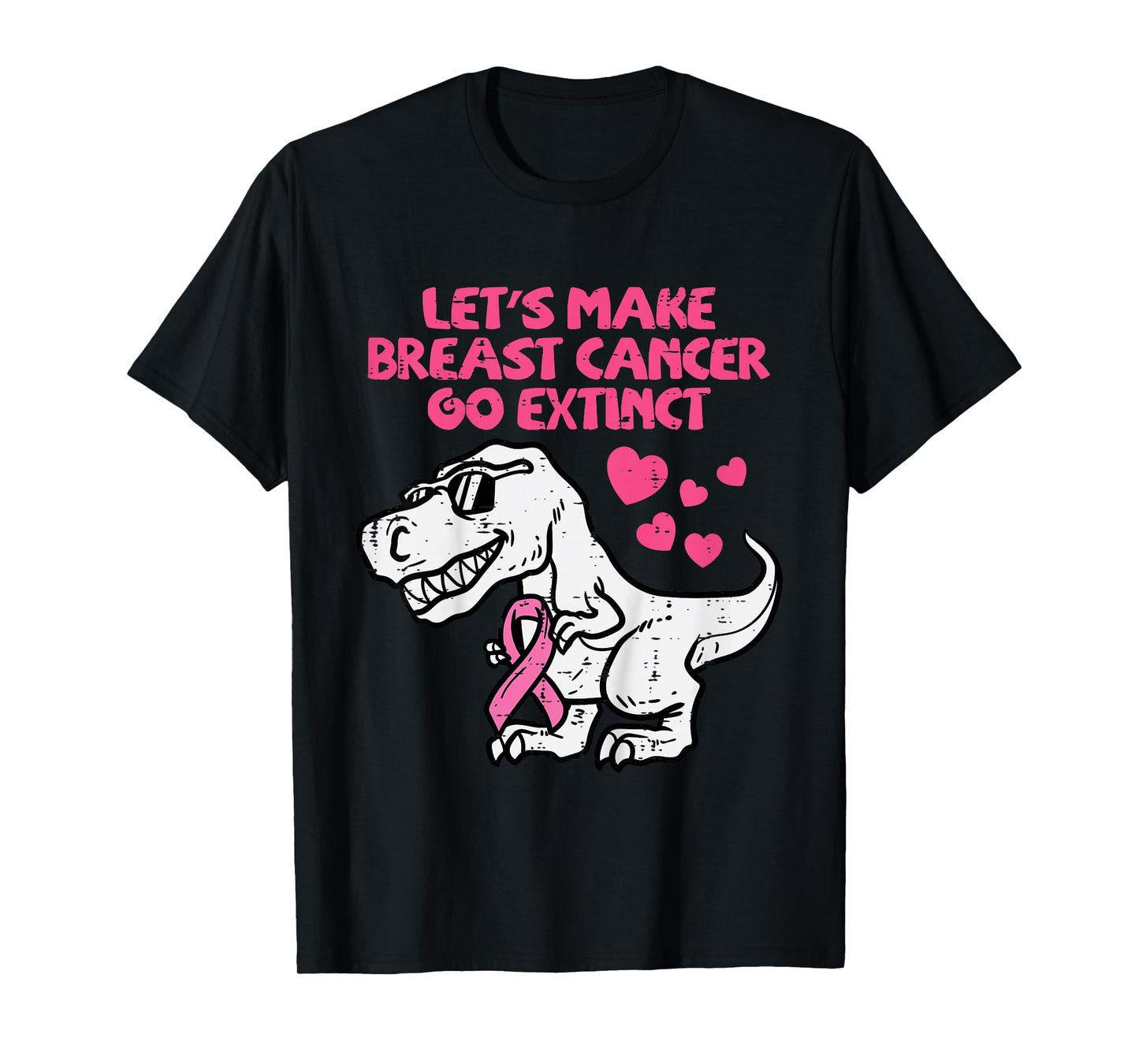 Lets Make Breast Cancer Go Extinct Trex Dino Toddler Boys T-Shirt