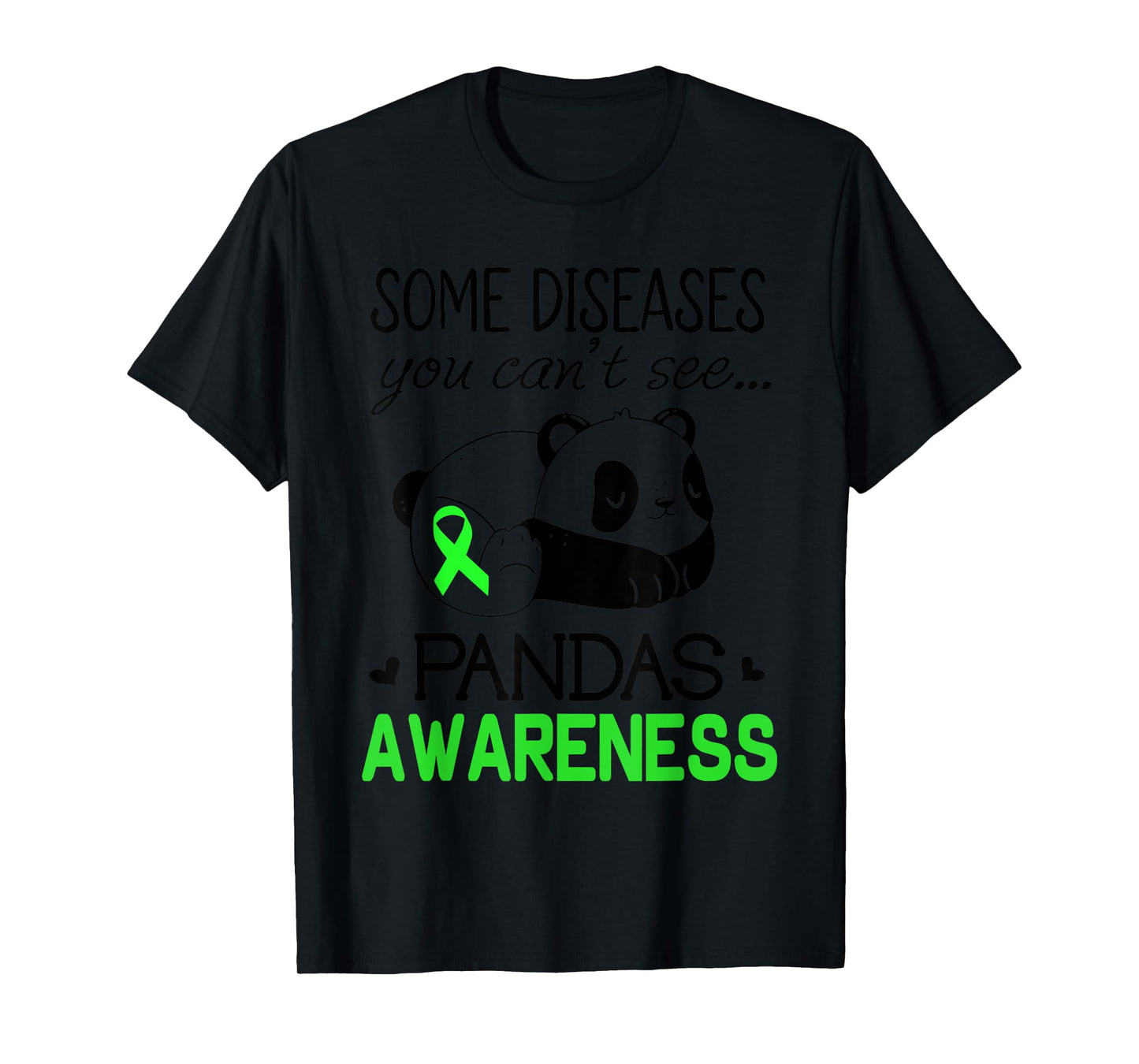Pandas Pans Awareness Shirt Green Ribbon Pans Disease T-Shirt
