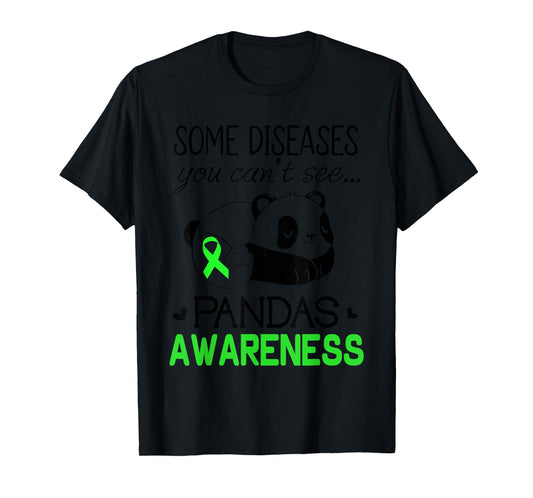 Pandas Pans Awareness Shirt Green Ribbon Pans Disease T-Shirt