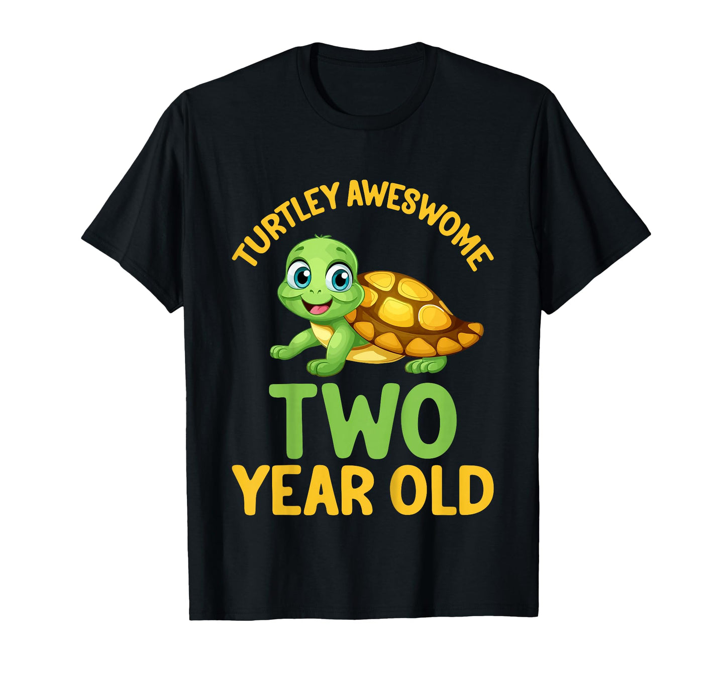 Kids Turtley Awesome Two Year Old Cute Turtle 2nd Birthday T-Shirt