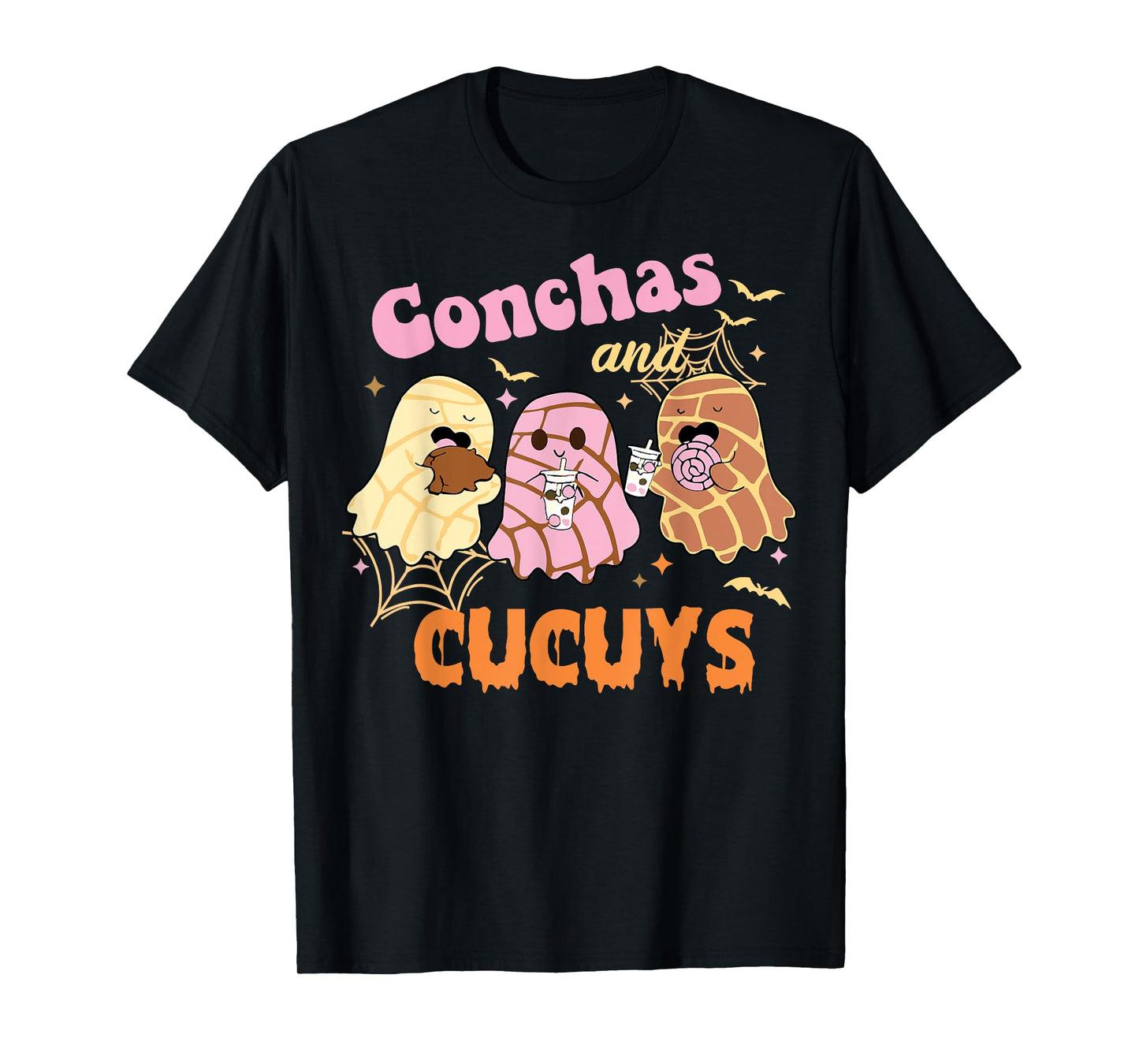 Conchas and Cucuys Mexican Ghost Spooky Conchas T-Shirt