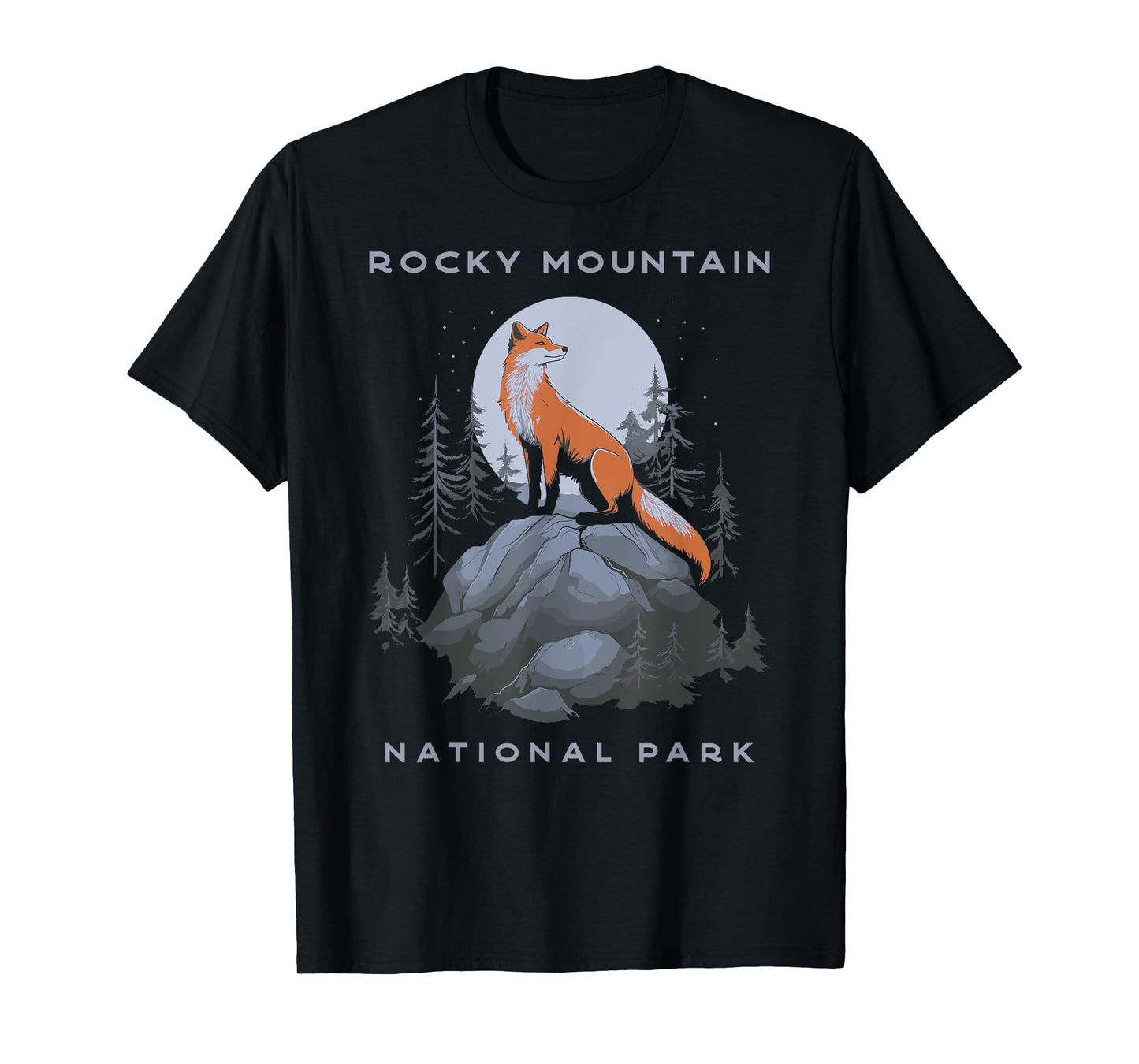Rocky Mountain National Park Vintage Fox T-Shirt