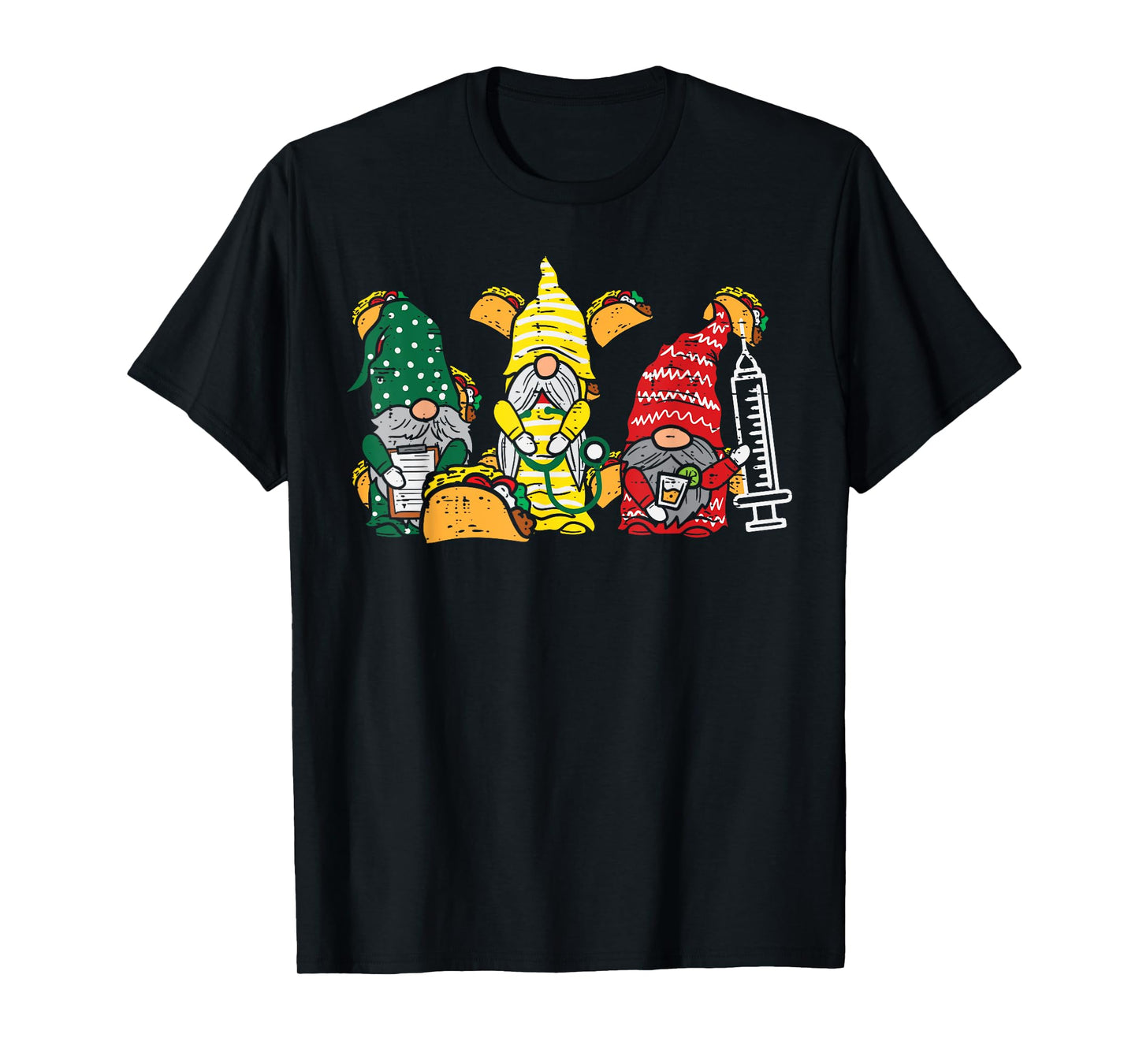 Mexican Gnomes Nurse Cinco De Mayo Nurse Women Scrub Top T-Shirt