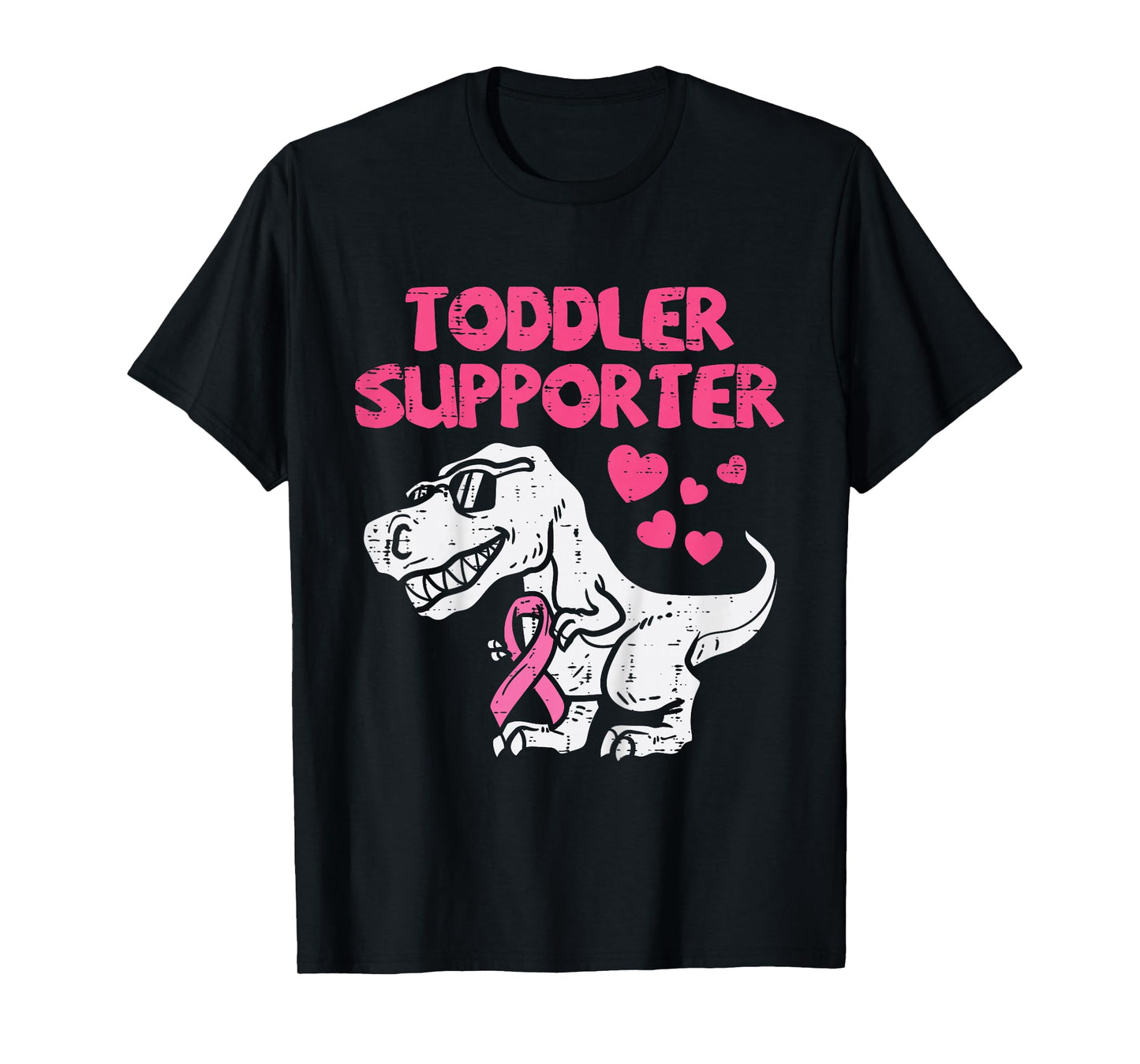 Toddler Supporter T-Rex Kids Breast Cancer Awareness Boys T-Shirt