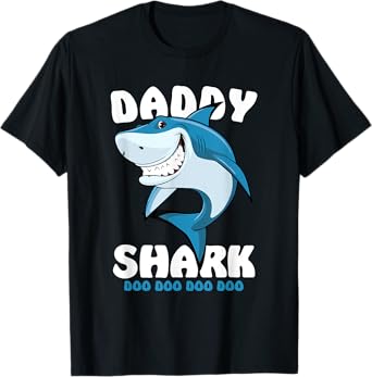 Daddy Shark shirt Funny Fathers Day gift for Kids Mens dad T-Shirt