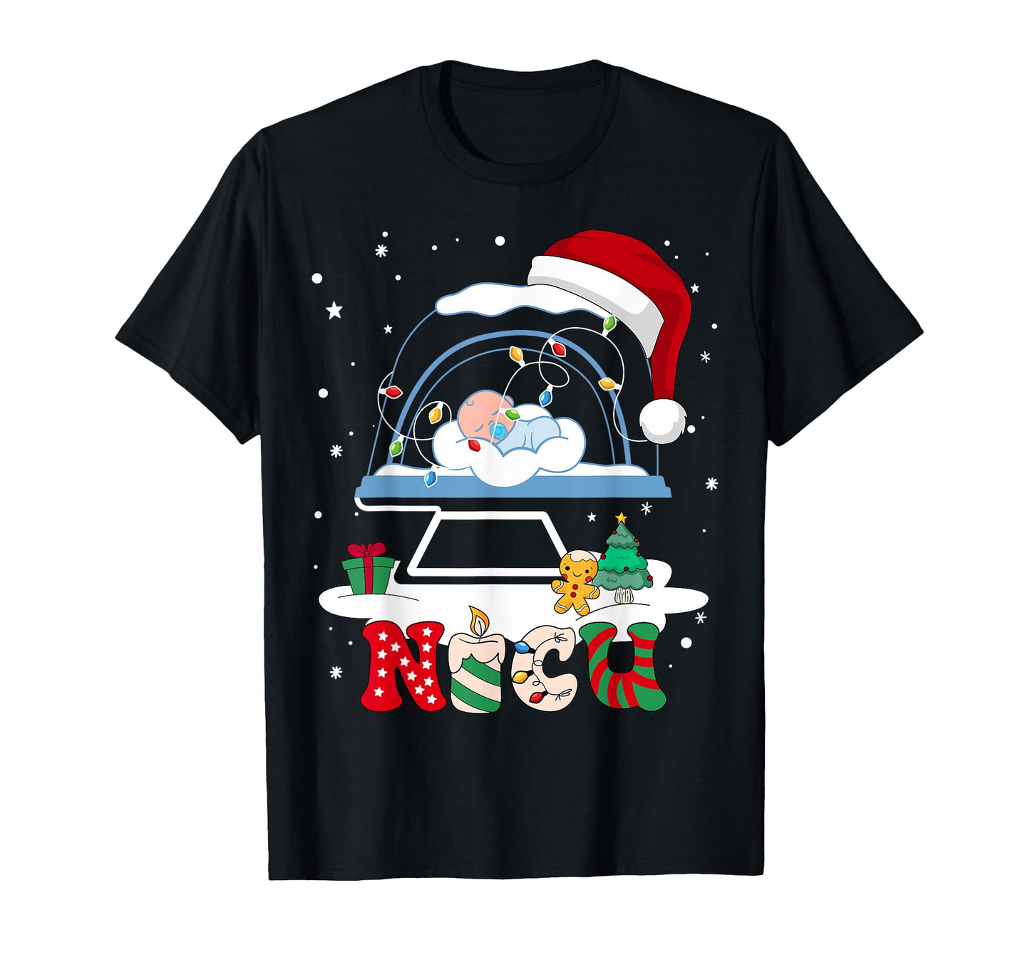 Neonatal Intensive Care Unit Baby Christmas NICU Nurse Gifts T-Shirt