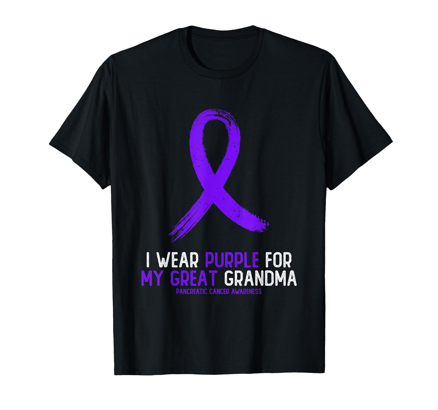 I Wear Purple For My Great Grandma Pancreatic Cancer T-Shirt