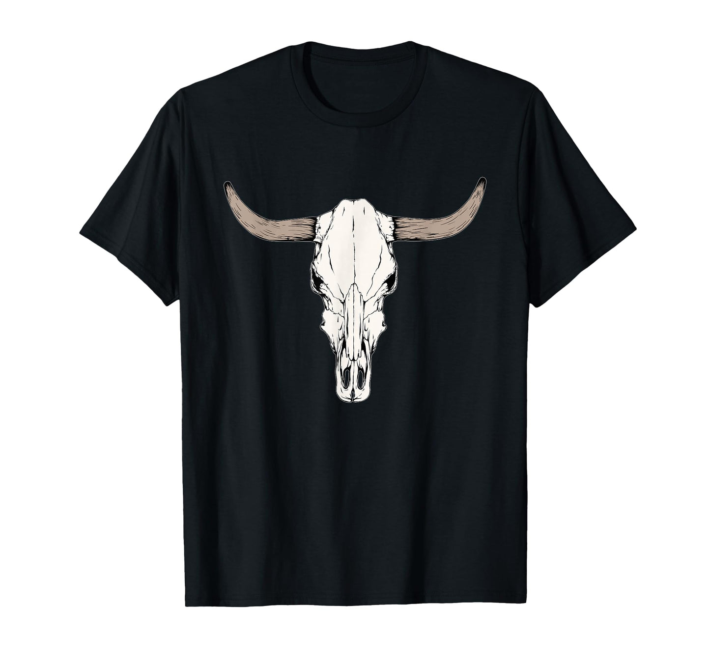 Cow Bull Cattle Skull Head Western Vintage Animal Graphic T-Shirt