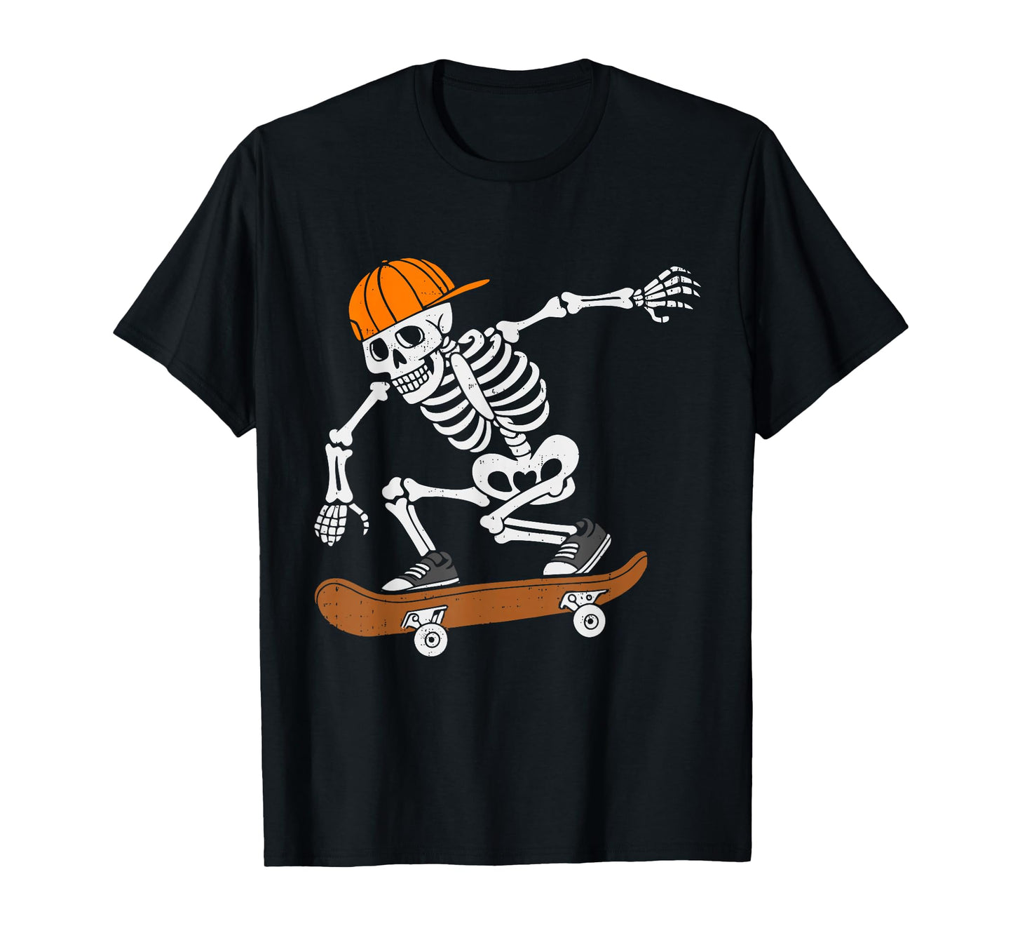 Skateboard Halloween Costume Skeleton Skateboarding Men Boys T-Shirt