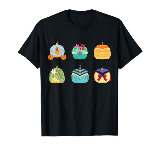 Disney Princess Pumpkins Fall Autumn Six Pumpkin Princesses T-Shirt