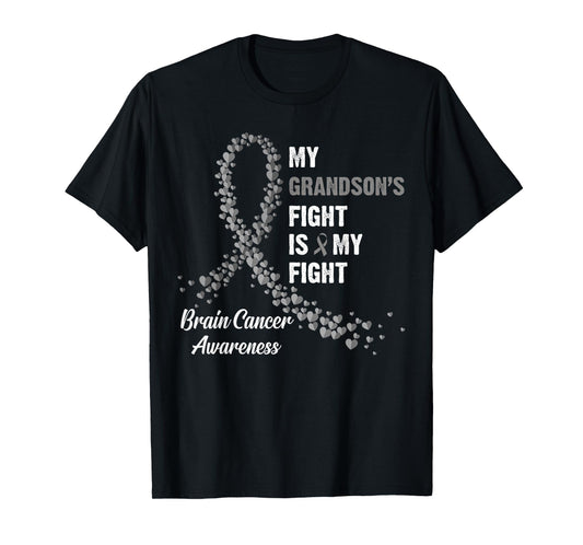 My Grandson's Fight My Fight Brain Cancer Awareness T-Shirt