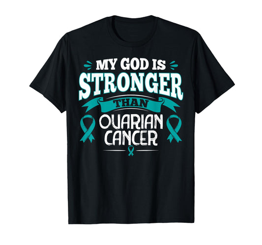 Gift for Ovarian Cancer Patients Teal Ribbon T-Shirt