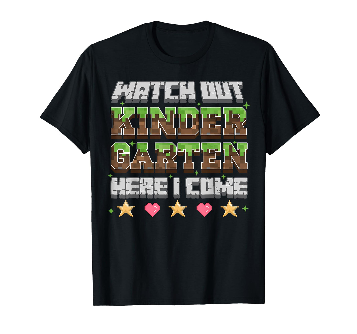 Watch Out Kindergarten Here I Come Gaming Pixel Gamer Boys T-Shirt