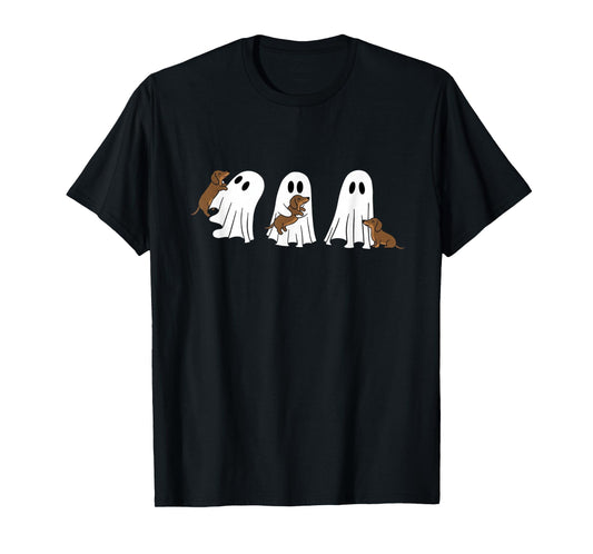 Dachshund Skeleton Funny Halloween Wiener Dog T-Shirt