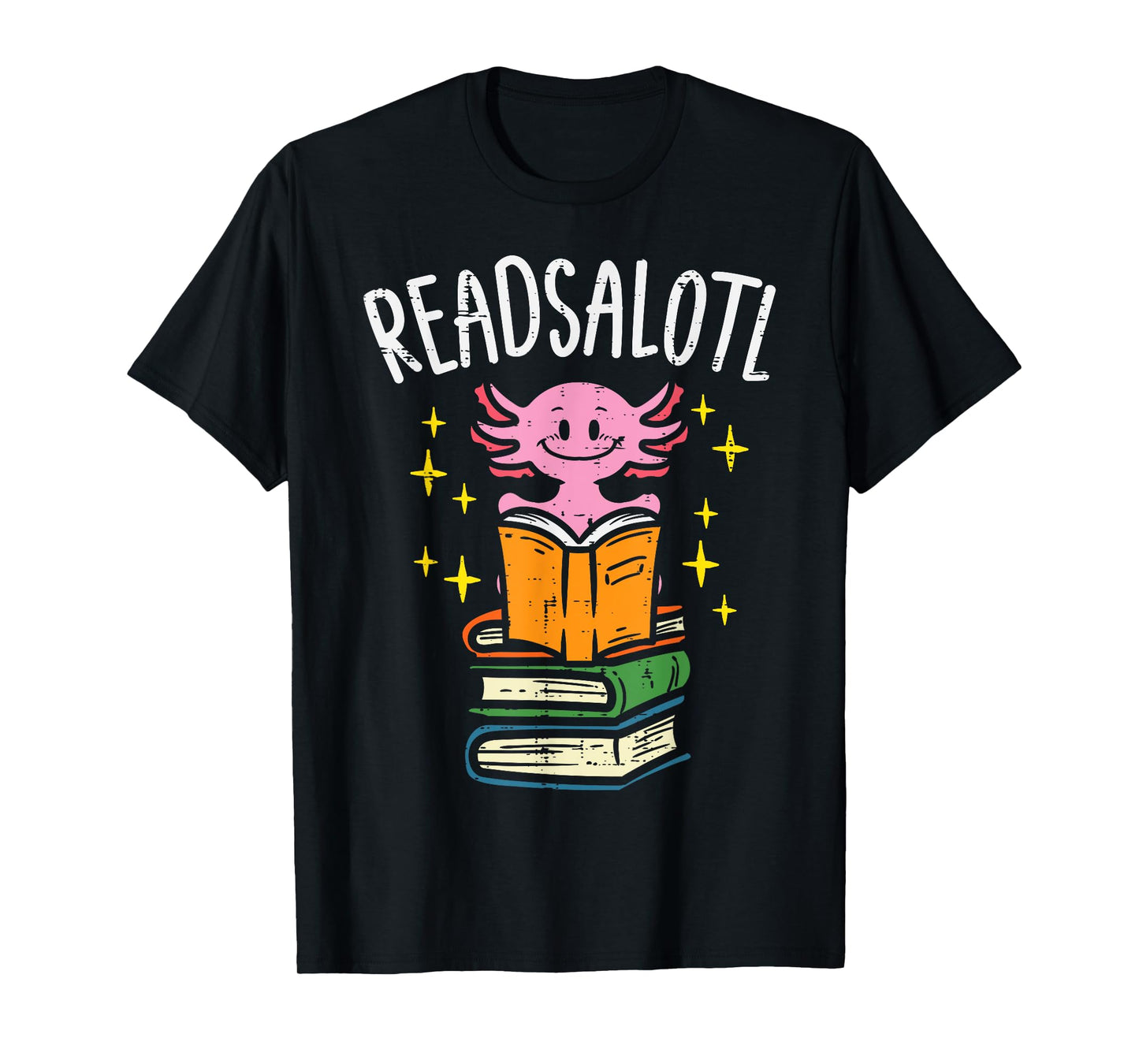 Axolotl Books Readsalotl Reading Bookworm Boys Girls Kids T-Shirt