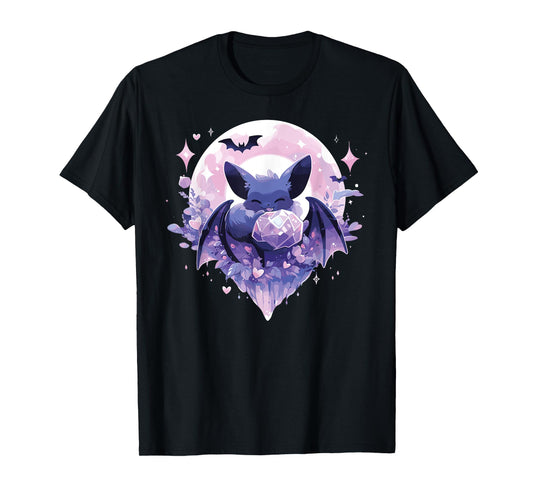 Cute Kawaii Witch Bat Crystal Alchemist Pastel Goth T-Shirt