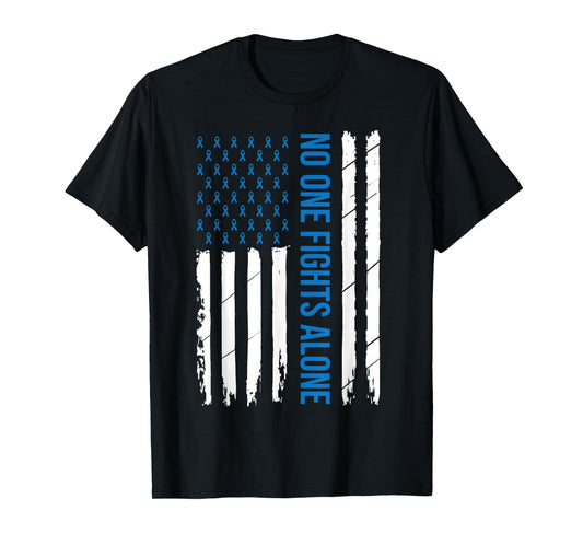 Colorectal Cancer Colon Cancer Blue Ribbon T-Shirt