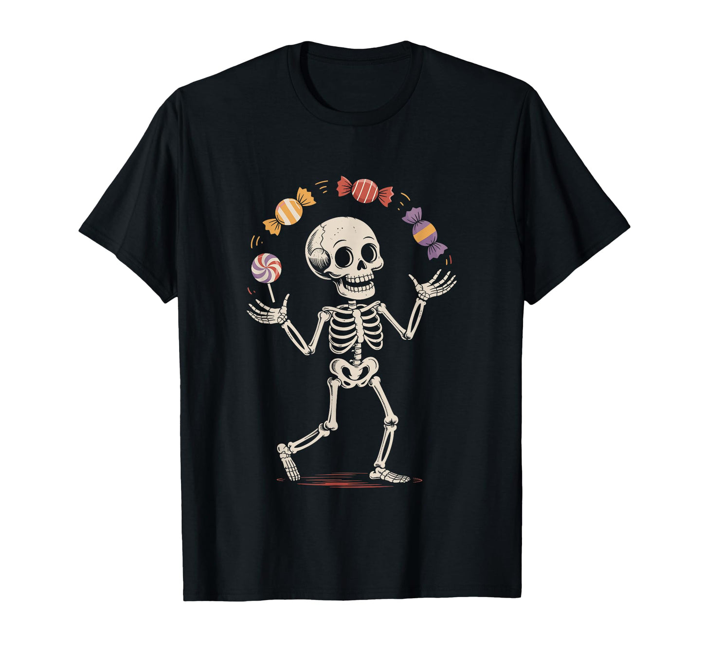 Funny Skeleton Juggling Ghosts Halloween T-Shirt