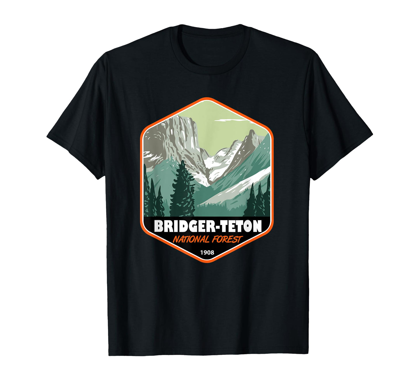 Bridger Teton National Forest Continental Divide Badge T-Shirt