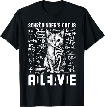 Schrodinger's Cat Dead And Alive Physics Teacher T-Shirt for Men Women Kids