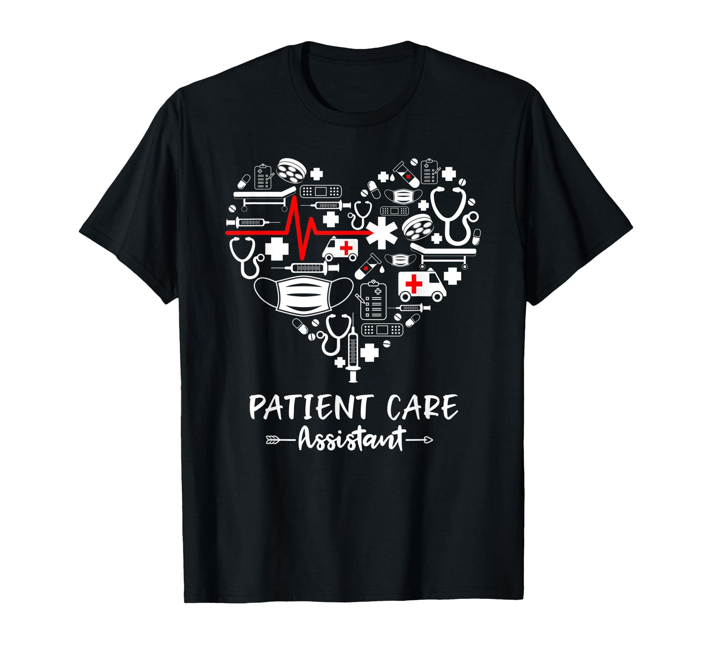 Patient Care Assistant Life Heart Funny PCA T-Shirt