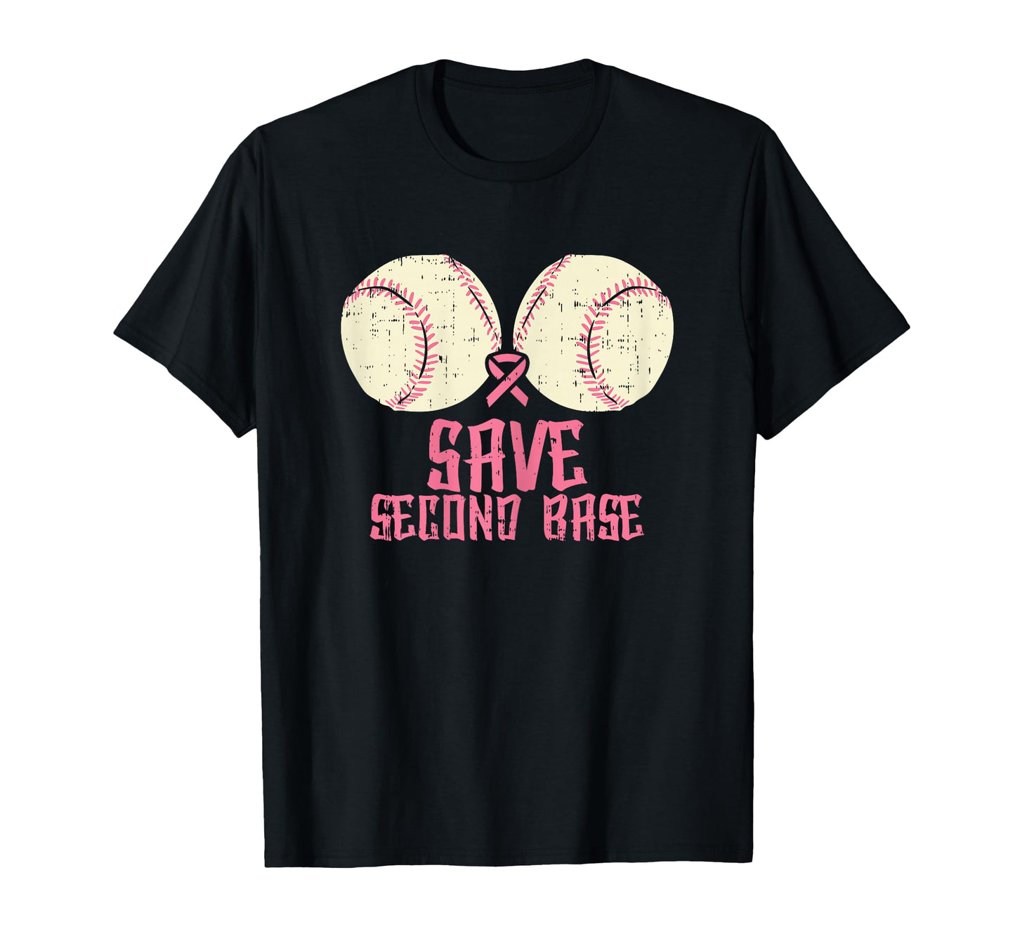 Save Baseball Boobs Softball Funny Breast Cancer Women Gift T-Shirt