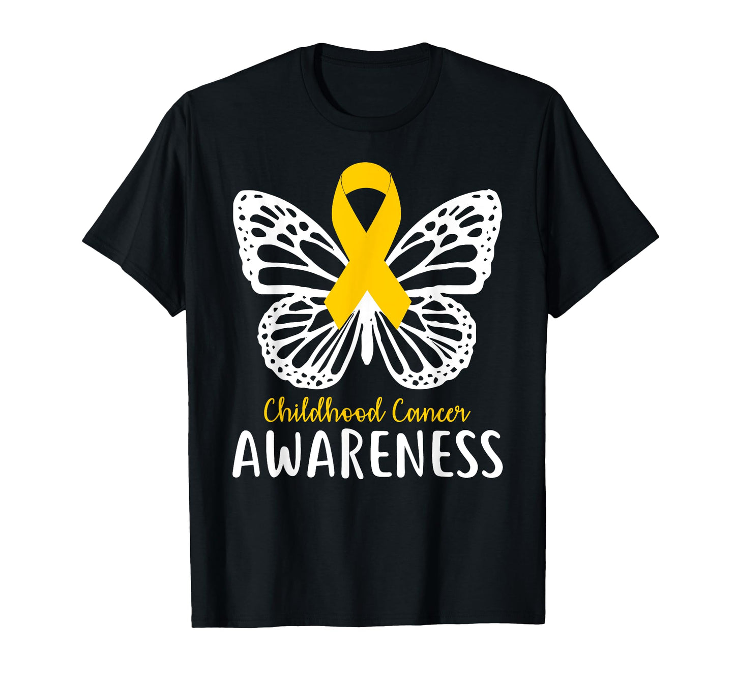 Pediatric Cancer Awareness Childhood Gifts Butterfly T-Shirt