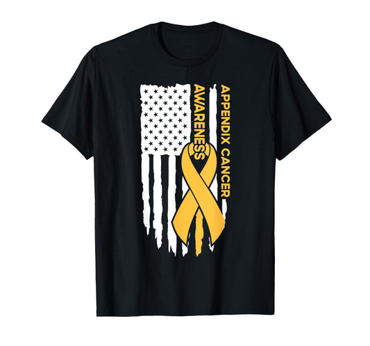 Appendix Cancer Awareness Flag Appendix Cancer T-Shirt