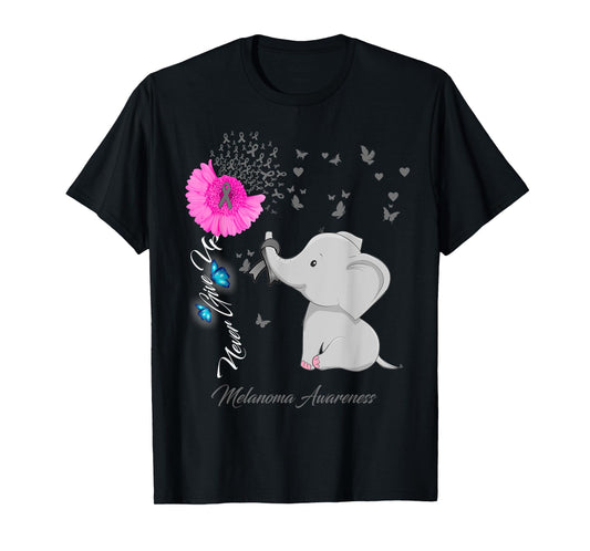 Elephant Melanoma Awareness - Melanoma Ribbon Gifts T-Shirt