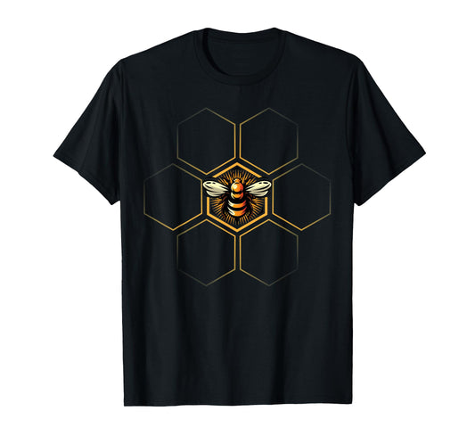 Beekeeper Shirt, Beekeeping - Honeycomb Love For Bees T-Shirt