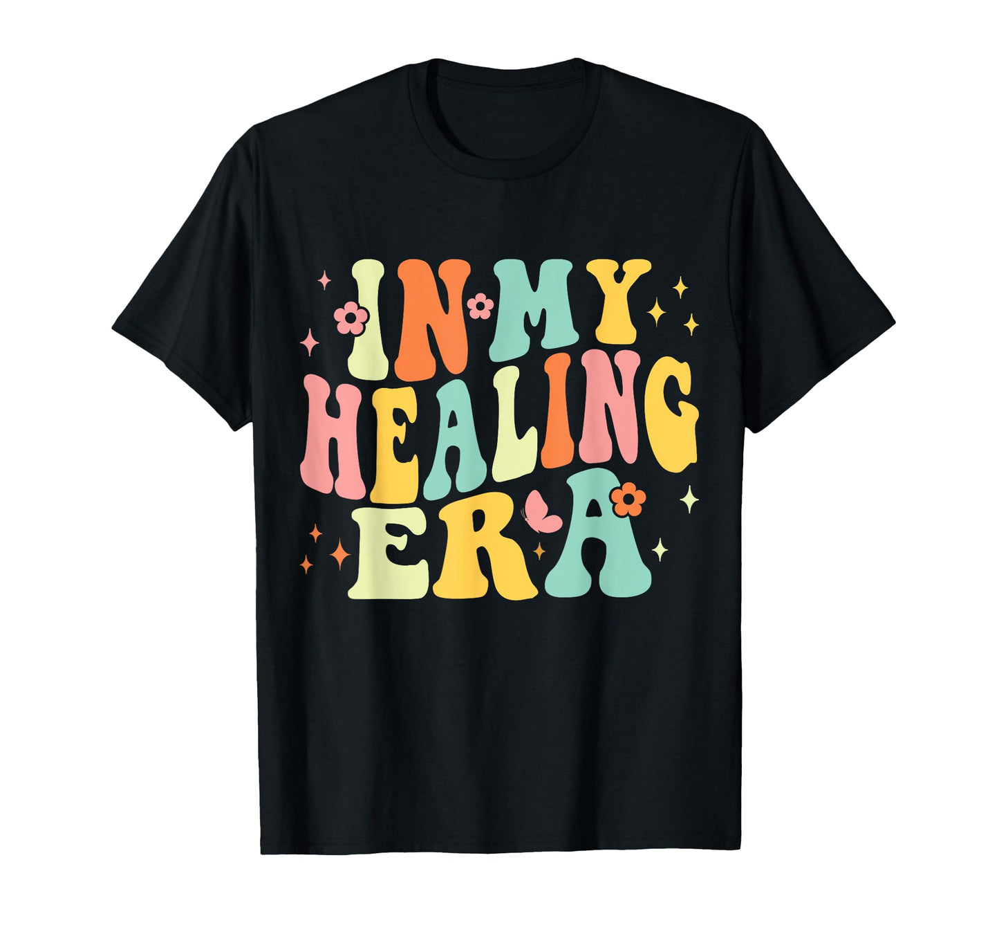 In My Healing Era Groovy Retro Mental Health Awareness Month T-Shirt