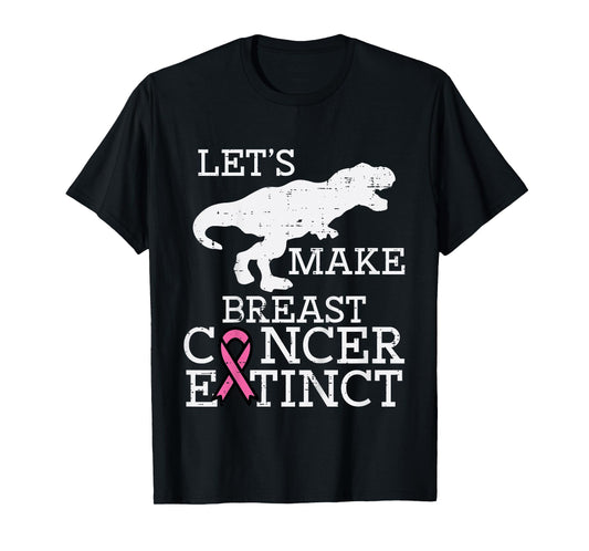 Kids Extinct Dino Trex Breast Cancer Awareness Kids Toddler Boys T-Shirt
