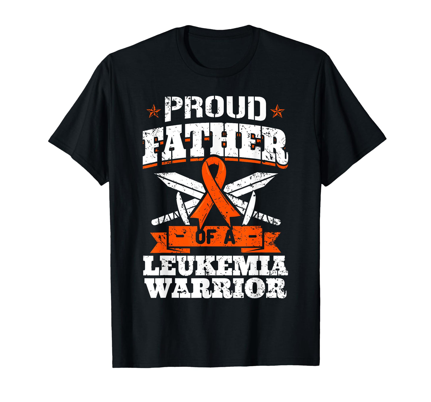 Proud Father Of A Leukemia Warrior Dad Awareness Ribbon T-Shirt
