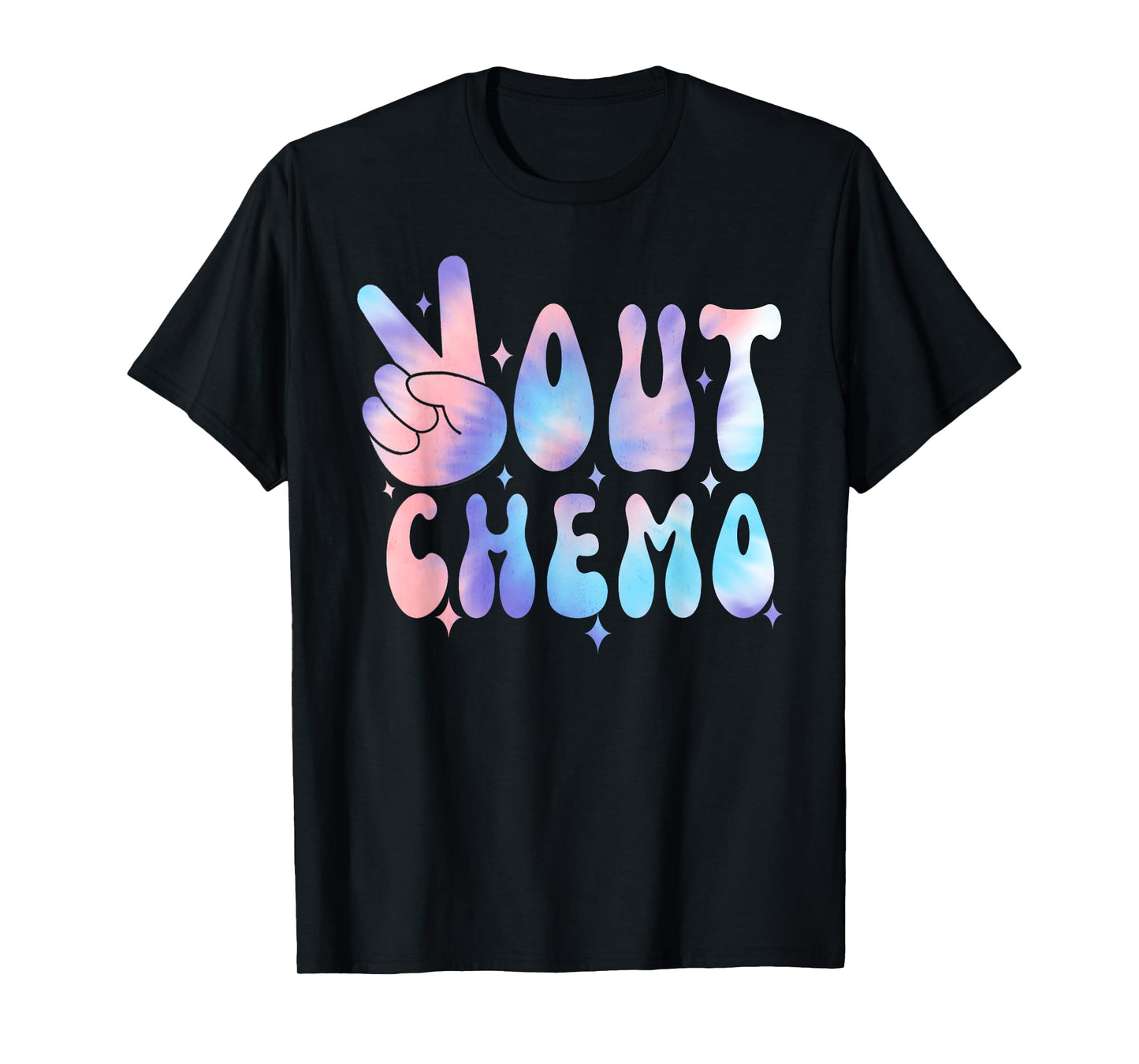 Peace-Out Chemo Last Day Of Chemo End Chemotherapy Cancer T-Shirt, Small, Black