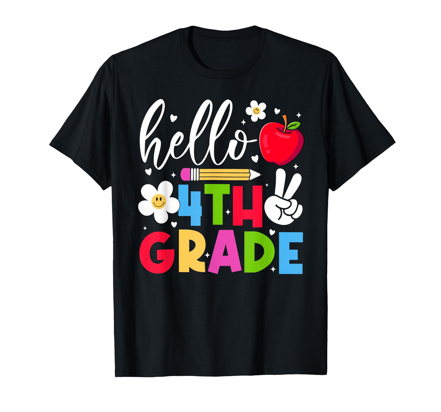 Back To School Hello Fourth Grade Team 4th Grade Boy Girl T-Shirt