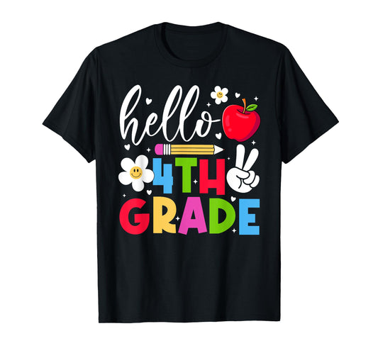 Back To School Hello Fourth Grade Team 4th Grade Boy Girl T-Shirt