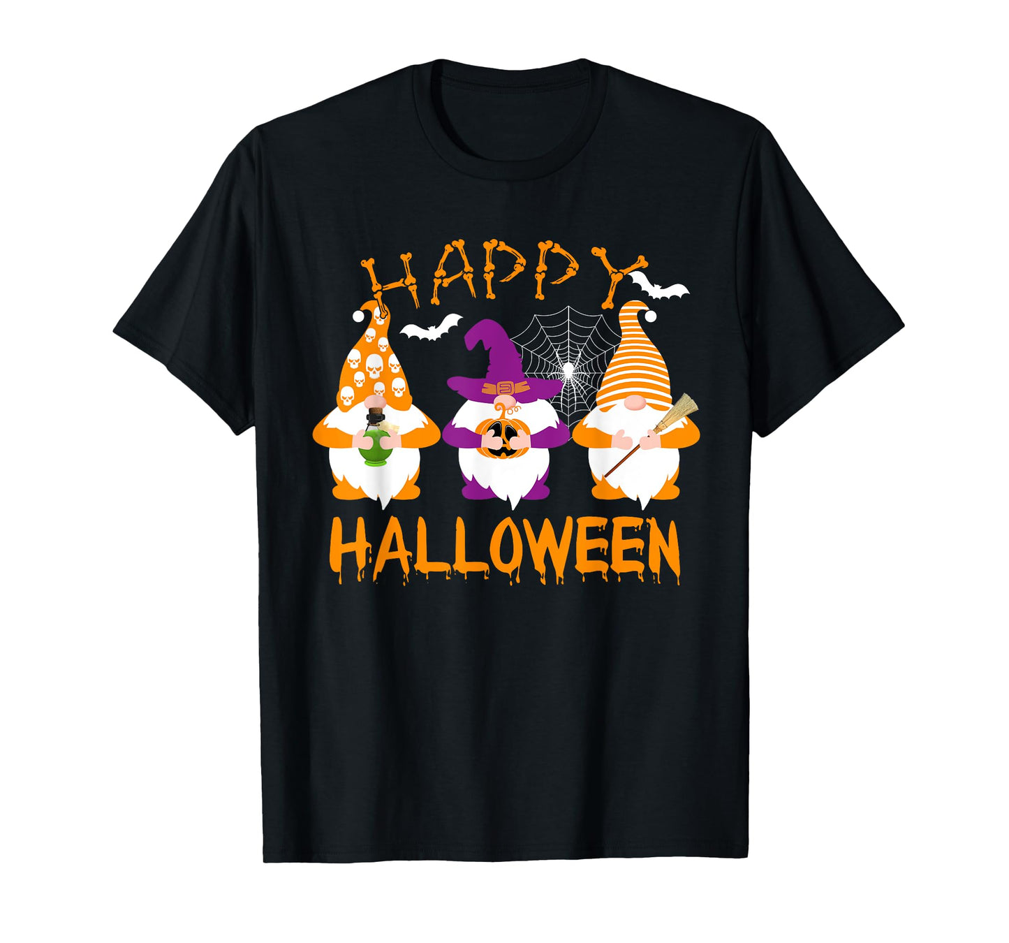 Happy Halloween Gnome Pumpkin Gnomes for Men Women Kids T-Shirt