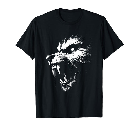 Werewolf - Vintage Spooky Werewolf Halloween Lover T-Shirt