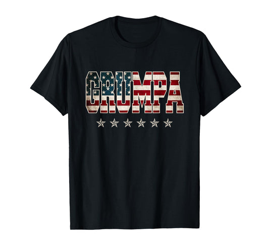 Grumpa Father's Day American Flag 4th of July Vintage Xmas T-Shirt