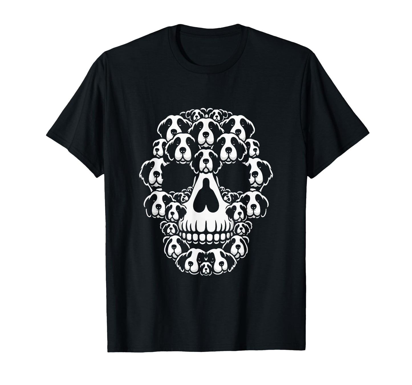 Group Landseers As Halloween Skull Costume Dog Owner Lover T-Shirt