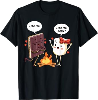Funny I Love You S'mores Marshmallow Summer Camp For Kids T-Shirt