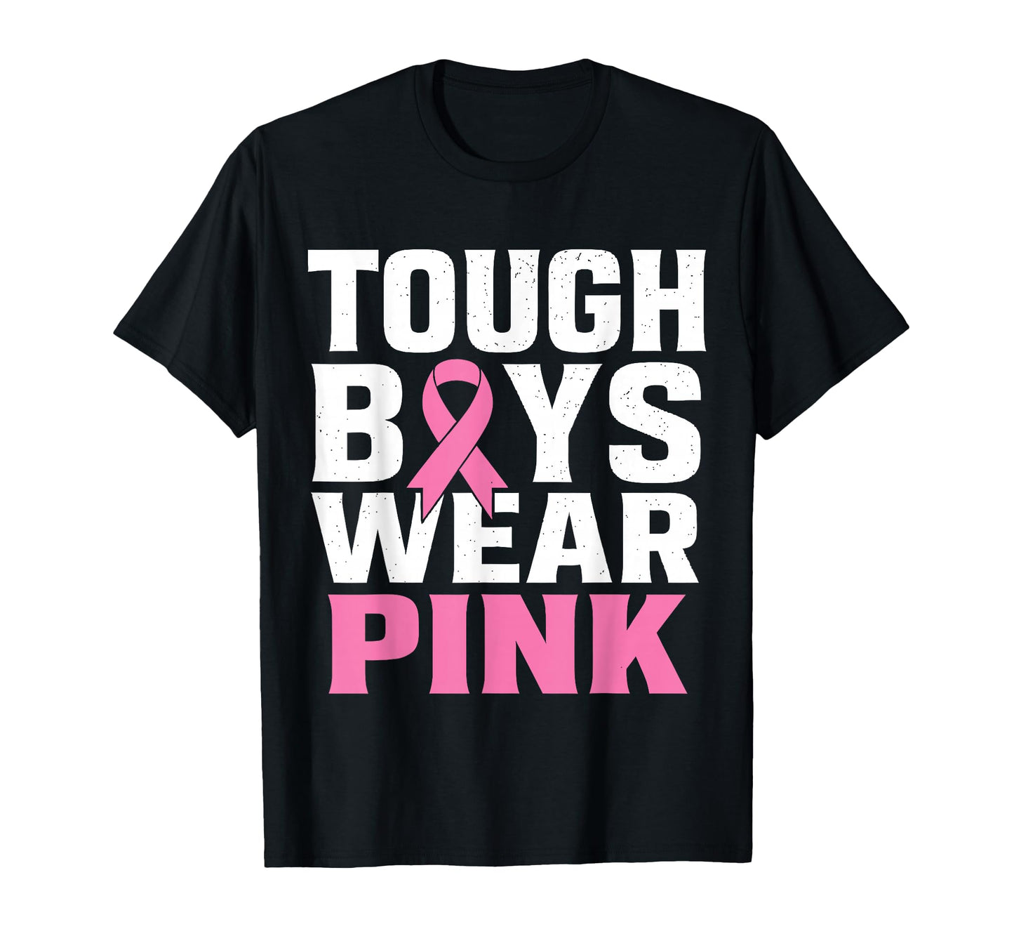 Tough Boys Wear Pink Funny Breast Cancer Awareness Men Kids T-Shirt