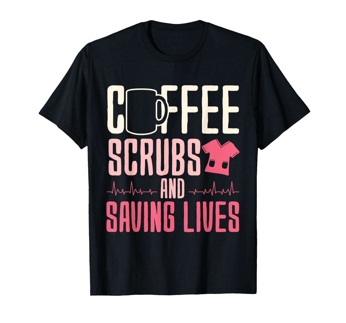 Night Shift Nurse Coffee Scrubs Design Funny Nursing T-Shirt
