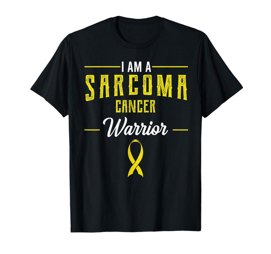I Am A Warrior Sarcoma Cancer Awareness Ribbon Fighter Gift T-Shirt