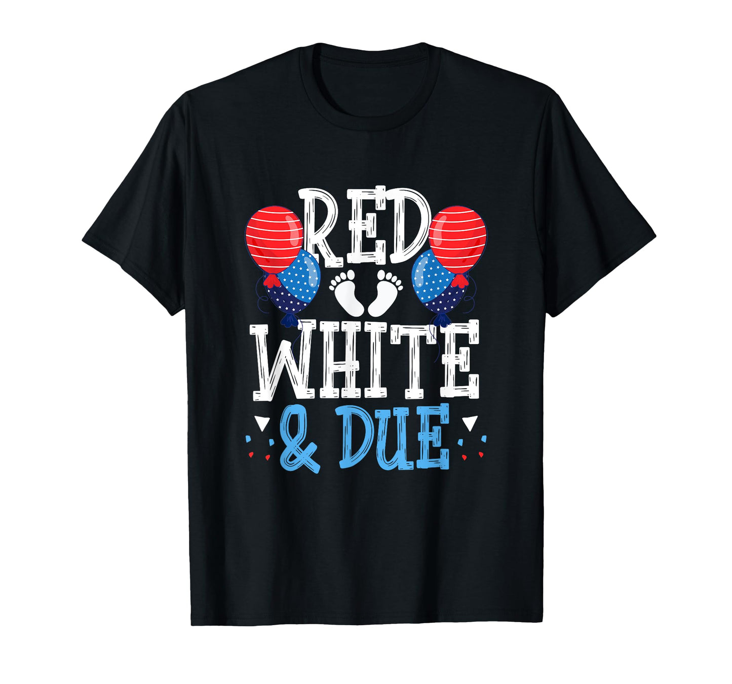 Red white and Due baby announcement 4th of july T-Shirt