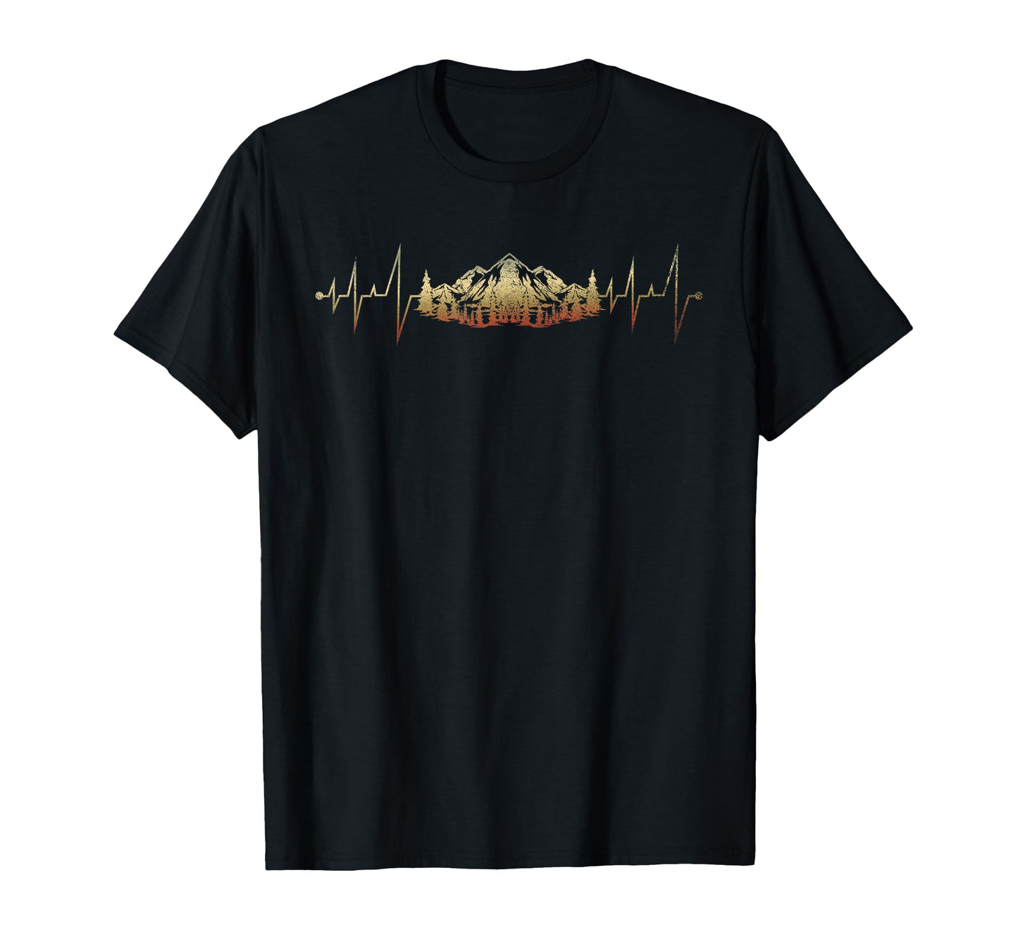 Hiker Heartbeat Nature Mountain Hiking Hobby Gift Hiking T-Shirt