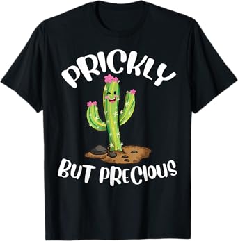 Prickly But Precious | Funny Cacti Tee | Cute Girls Cactus T-Shirt