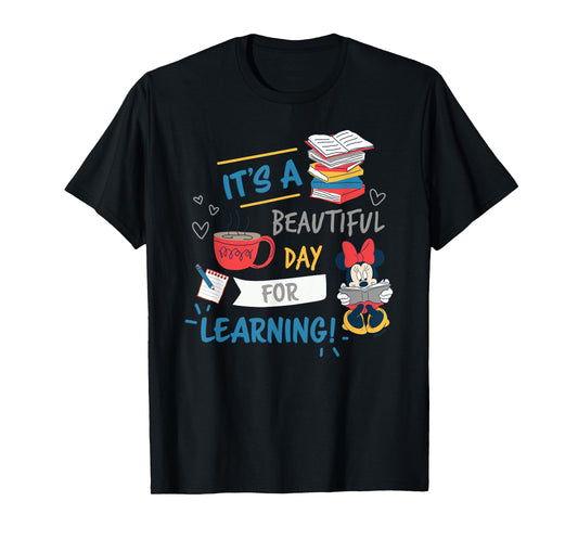 Disney Minnie Mouse Beautiful Day for Learning Teacher's Day T-Shirt