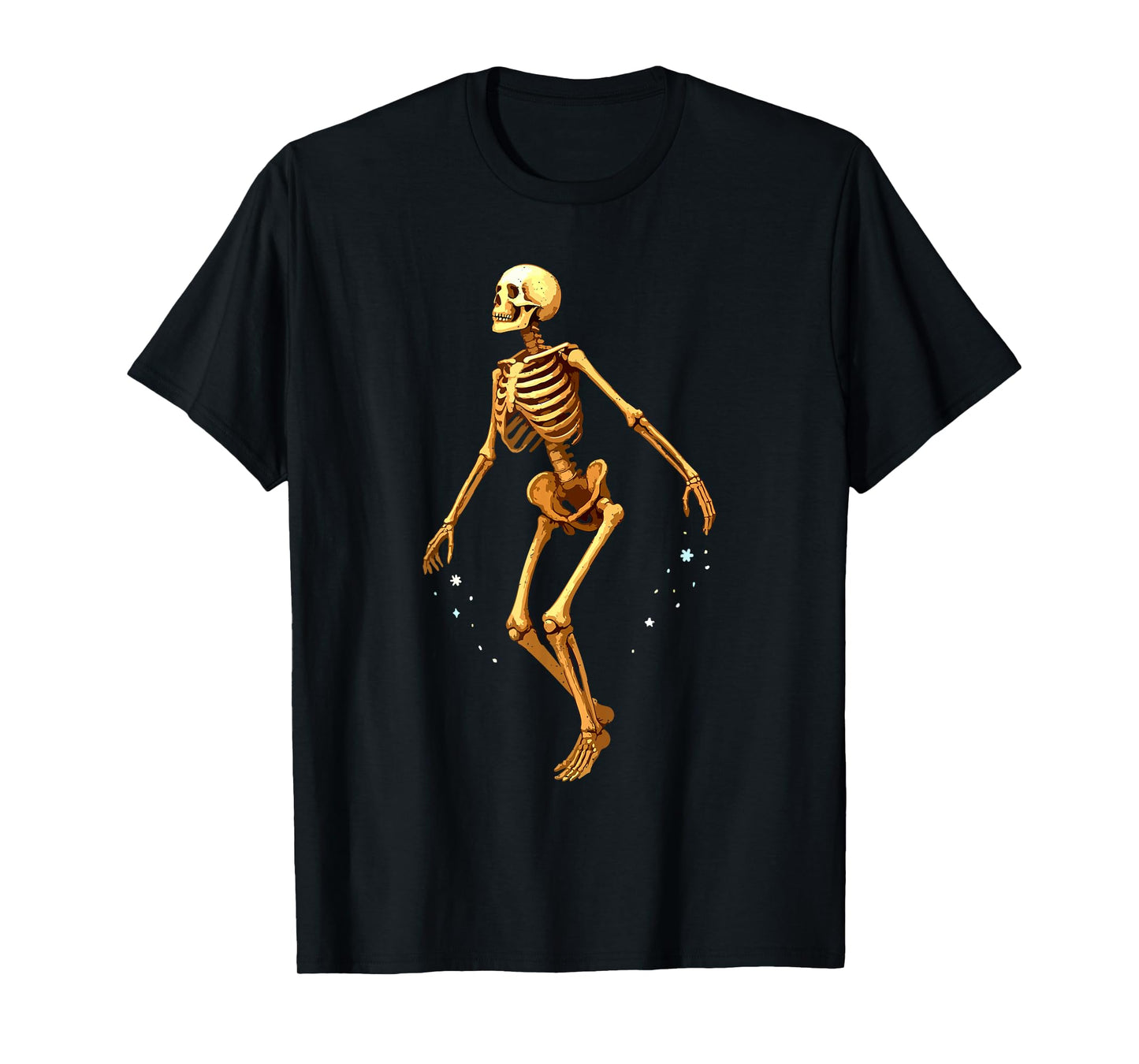 Skeleton Halloween Creepy Skull Bones Gothic Spooky Season T-Shirt