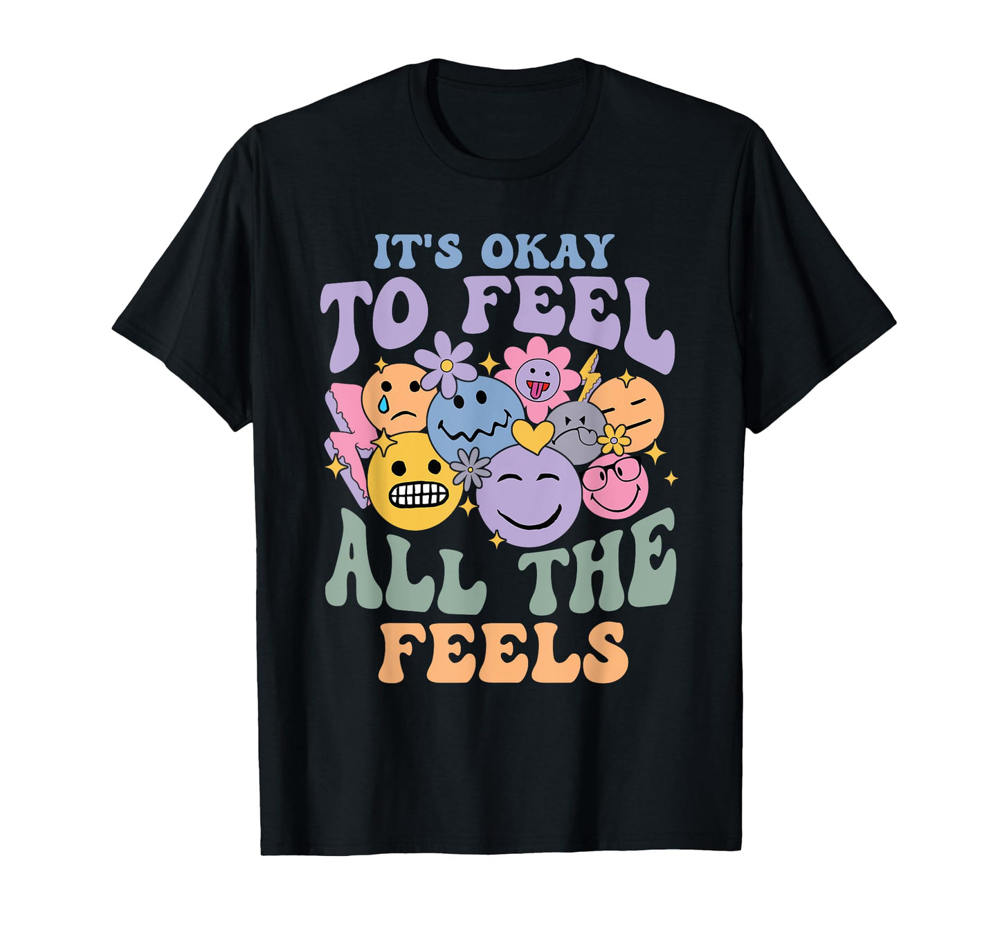 It's Ok To Feel All The Feels Mental Health Matters Kids T-Shirt